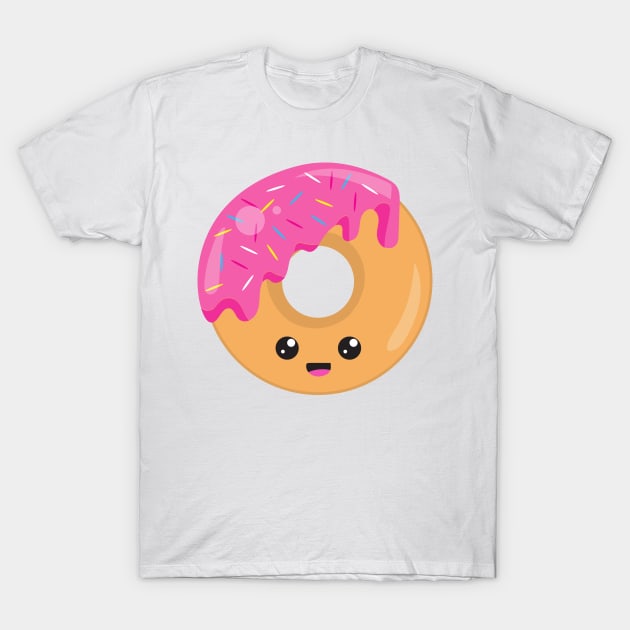 Kawaii Donut, Pink Donut, Doughnut, Sprinkles T-Shirt by Jelena Dunčević